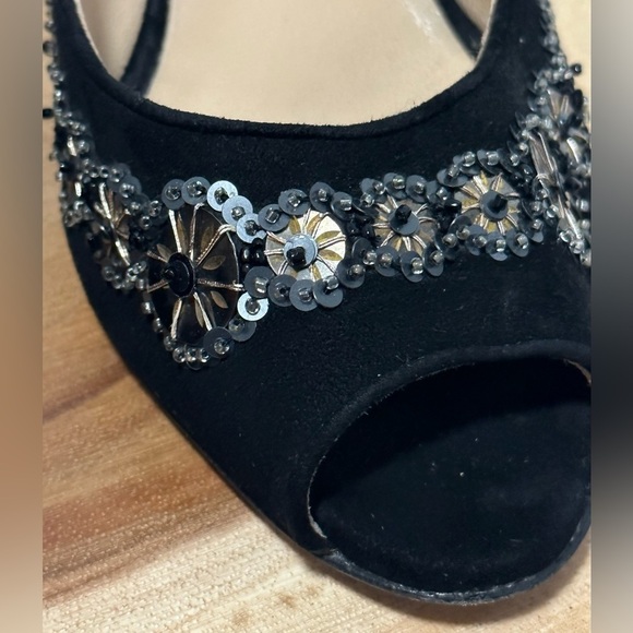 💎Oscar de la Renta Suede Heels with Embellishments - Women's Size 38💎 - Picture 8 of 16